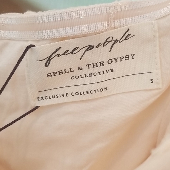 💕SPELL GYPSY X FREE PEOPLE💕 Mira Bustier RaRa Dress Ivory Small S NWT - Picture 12 of 14